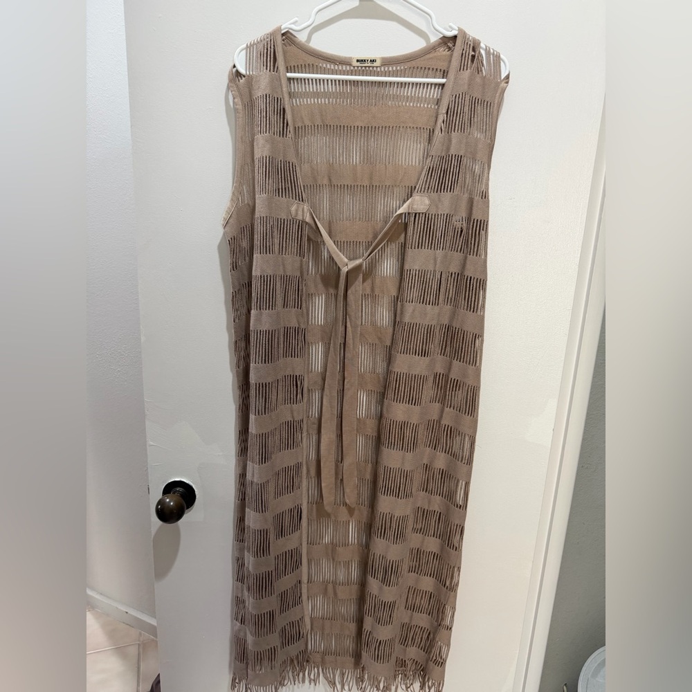 Bukky Aki by June Long Kimono Fringe Fairy Festival Coastal Cowgirl Beige